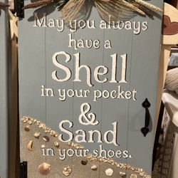 Home Decor Handmade Beach Sign