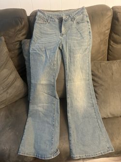 Flared Jean Size Small Washed Blue
