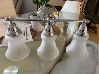 3-Light Chrome Vanity Bar Light Fixture