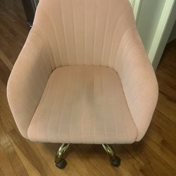 Pink Velvet Desk Chair 