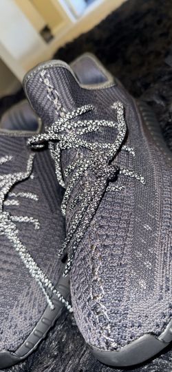 Black reflective Yeezy boost v3 size 10