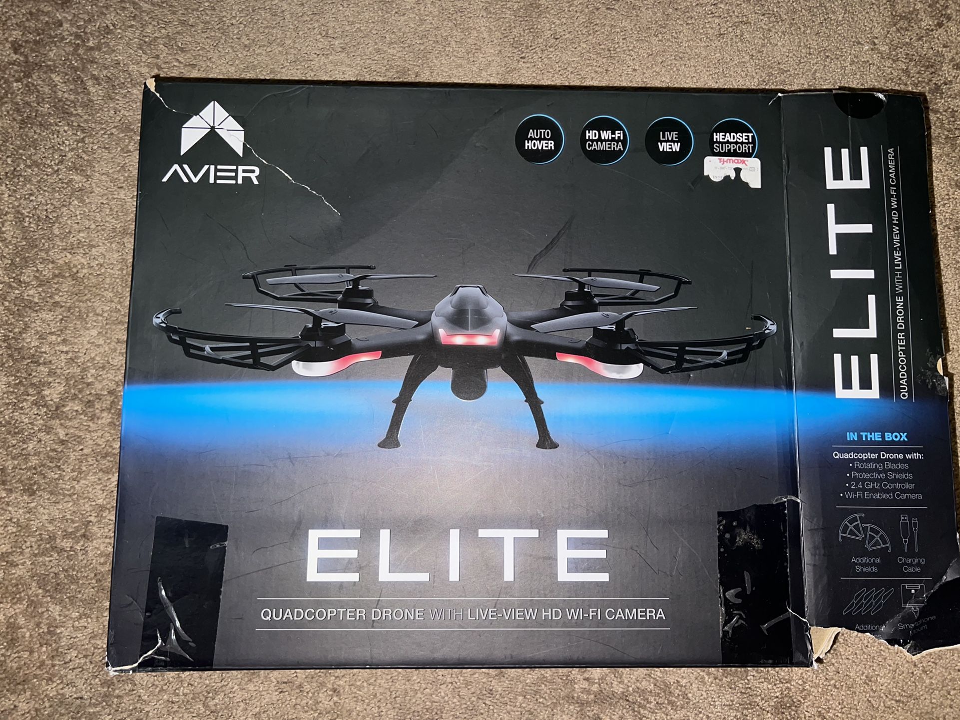 Elite avier quadcopter drone