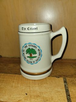 Vintage the Citadel mug/ Stein with gold trim