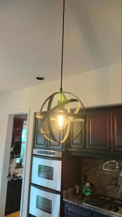 2 Vintage Pendant Lights (Black)