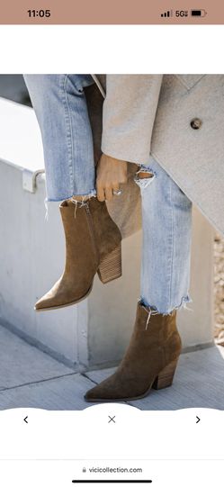 Faux suede Booties Brand New