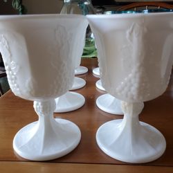 8  Milk Glass