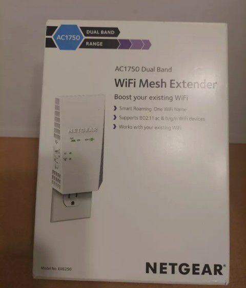 NETGEAR AC1750 Dual-band WiFi Range Extender, EX6250