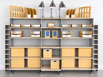 CRATE & BARREL MODERN WALL SHELF STORAGE BOOKCASE