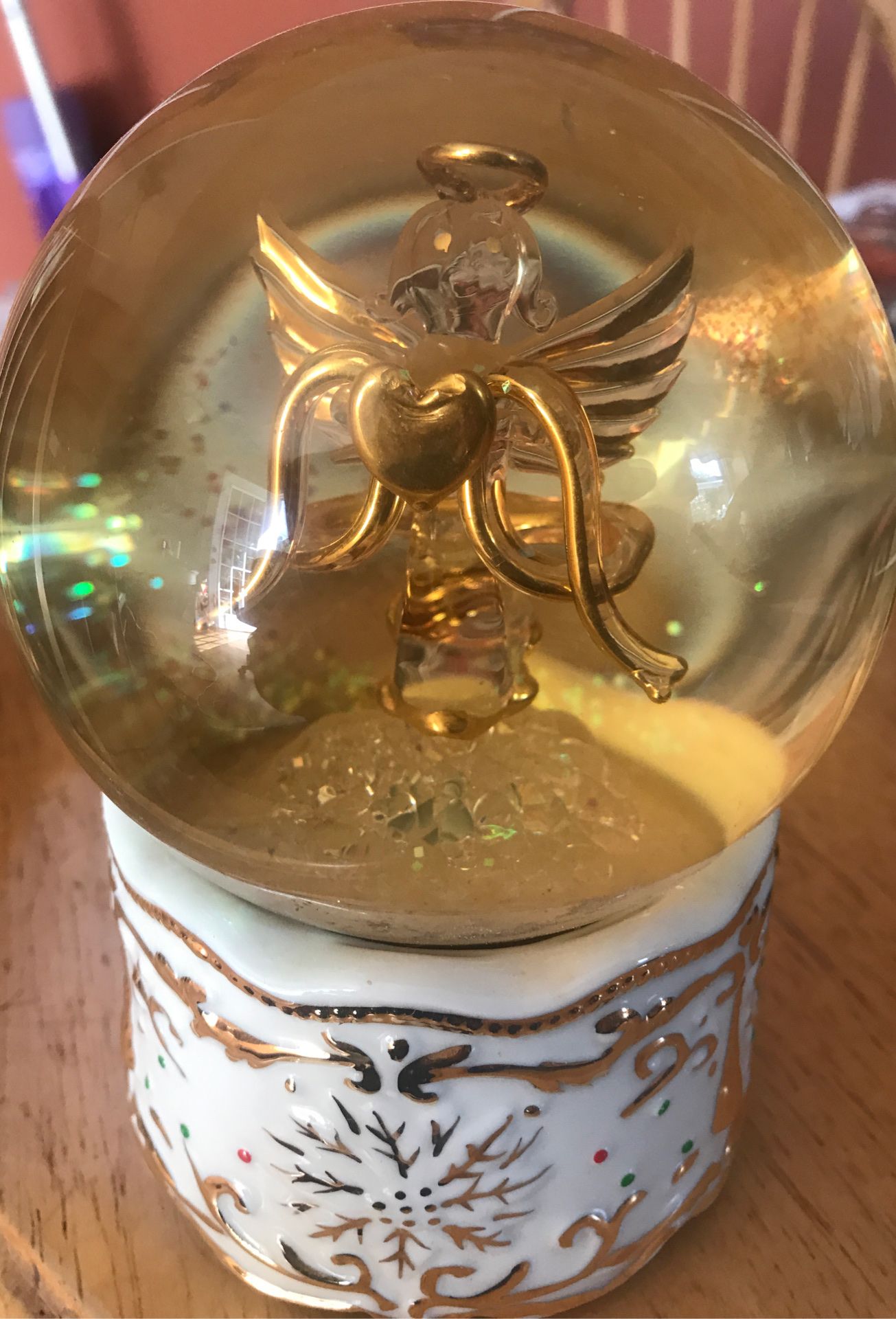Christmas Musical angel globe