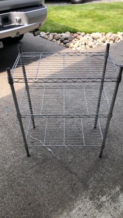 Three tier metal shelf