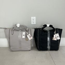Jessica Simpson Celina Tote Bag Purse Black And Quartz