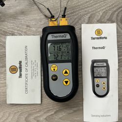 ThermoWorks ThermaQ Hand-held instant read bbq thermometer. Leave in food, leave in cooker 