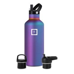 IRON FLASK Sports Water Bottle - 32 Oz, 3 Lids, Aurora