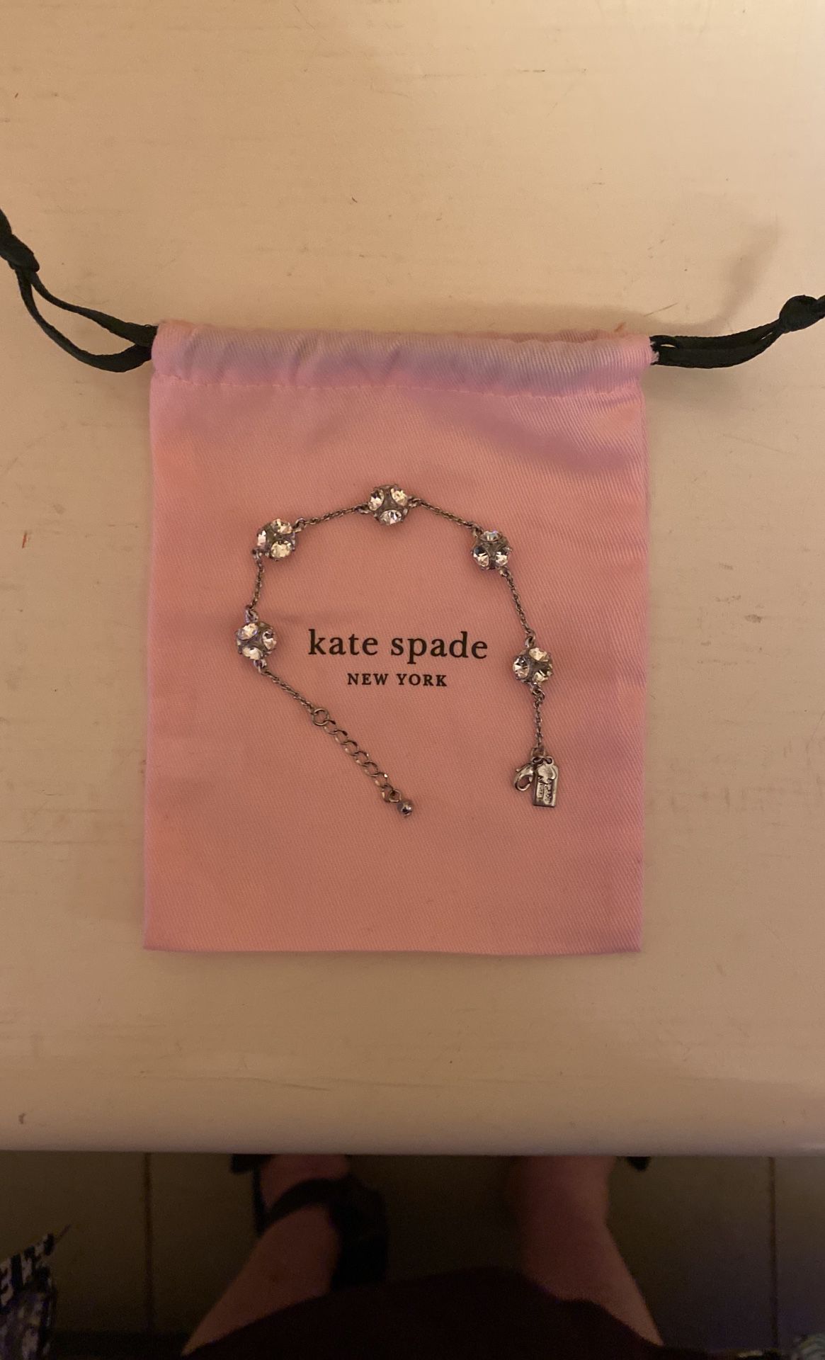 Kate Spade ♠️ Authentic Adjustable Braclet With Pouch Non Tarnish Water Proof  $25 Firm C My Other Item’s Ty