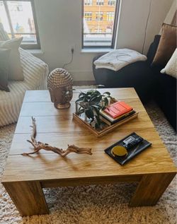Modern Large Oak Coffee Table