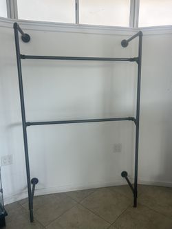 Pipe Clothing Wall Racks 5 Sets