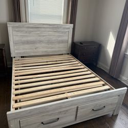 Queen Bedframe W/ Storage 