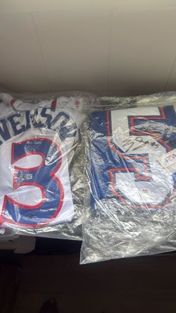 Signed jerseys mini helmet ball and pictures 1 lot take em all