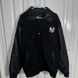 Vintage G-iii by Carl Banks New York Yankees Leather Varsity Jacket Mens Size XL