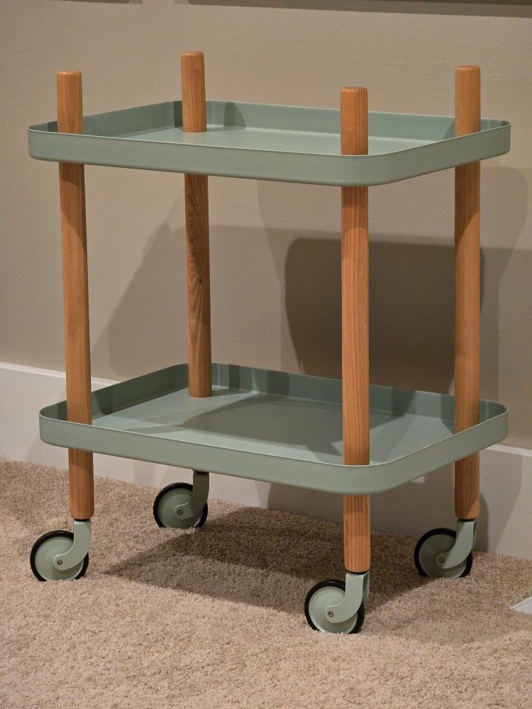 Normann Copenhagen Block table trolley, dusty green