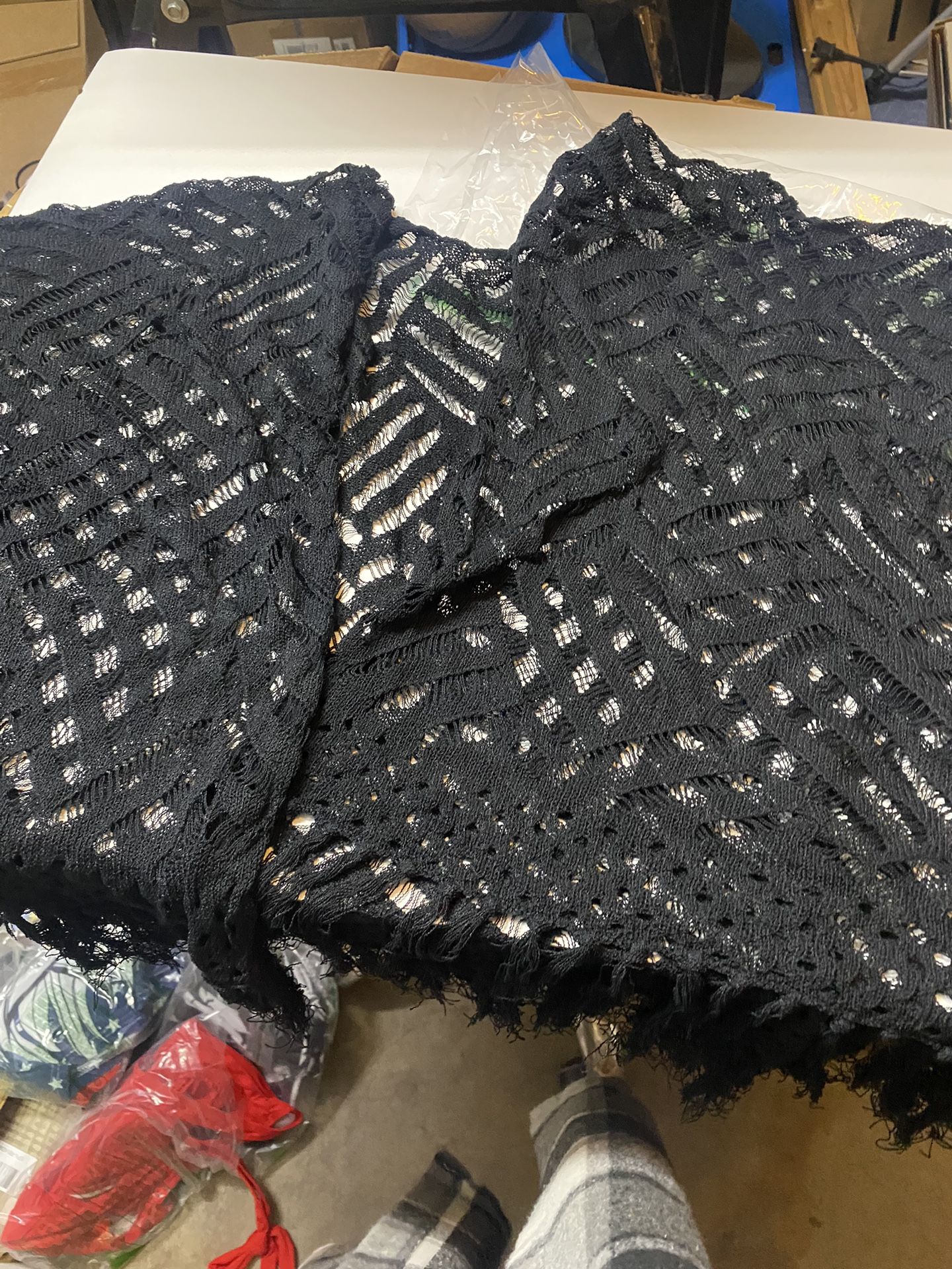 Black Shawl Sweater