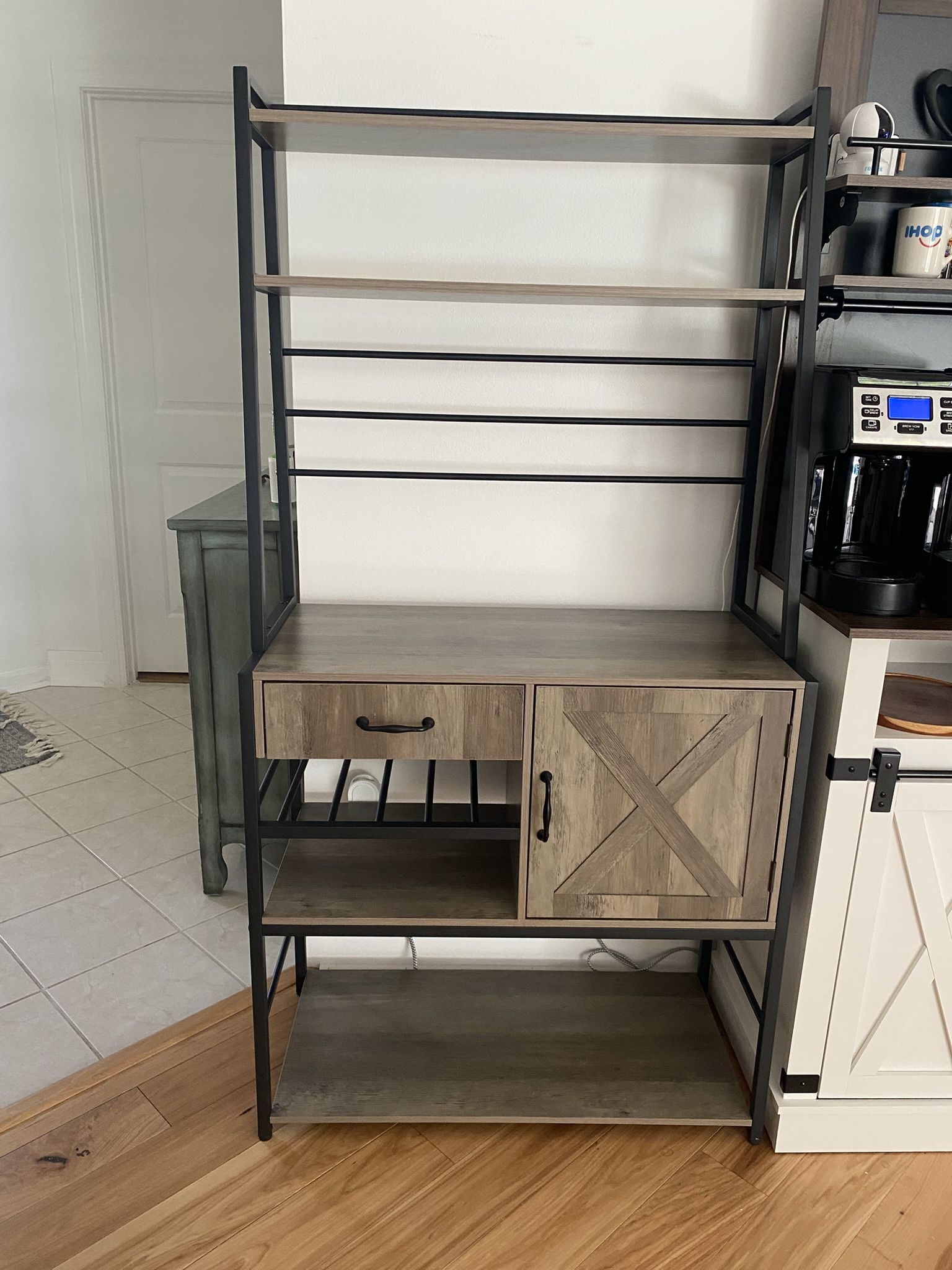 Baker's Rack, Coffee Bar Cabinet