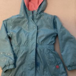 “child’s Jacket” Size 4  Girls Waterproof, Warm Anorak  (eb)