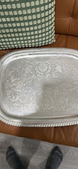 Bandeja aluminio vintage grande 1960