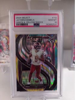2024 #112 Jayden Daniels 2024 Panini Select - Green & Yellow Prizm