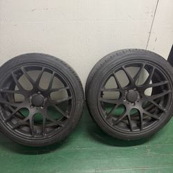 2x 19" Alloy Wheels with Tires 245/40ZR19 100W - 5 Lug