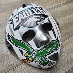 Custom Philadelphia Eagles Chrome Finish Jason Theme Fanatic Mask-4 Tailgating-Mancave-Auto-Entertainment-Halloween-Gifts & More