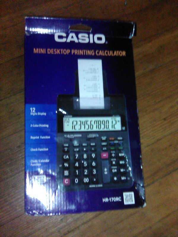 Calculator Mini Desktop Printing Calculator By Casio HR-170RC
