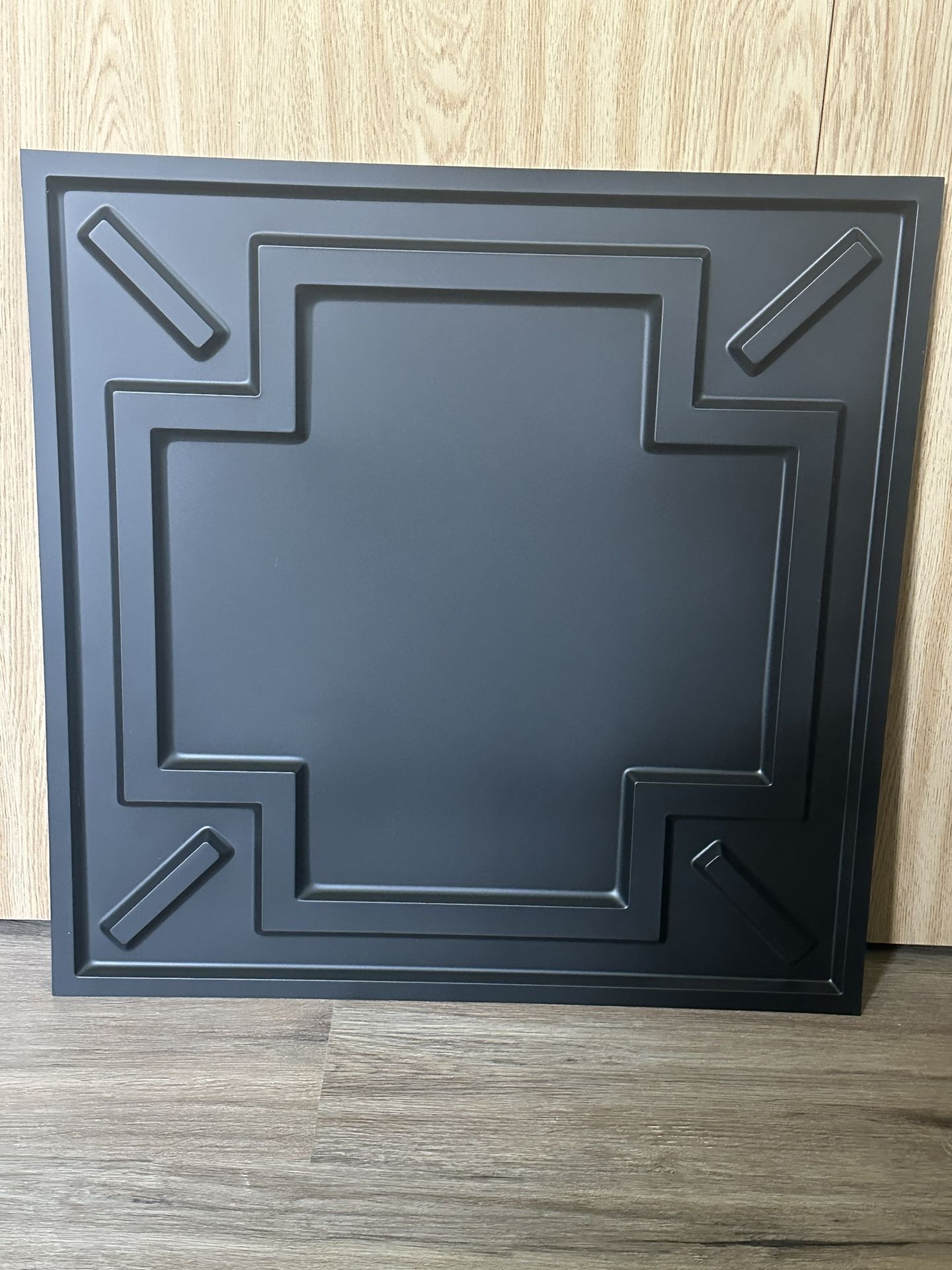 Art3d Decorative Drop Ceiling/Glue Up Tile 2ftx2ft, in Black 12 pcs new in box