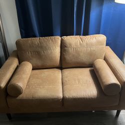 Tan Leather Sofa
