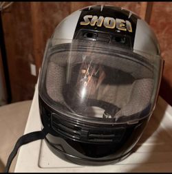 Shoei Black Full Face Motorcycle Helmet w/ Snell M 90 Dot Certification Sticker