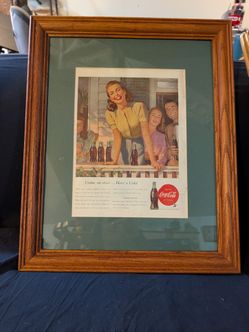 Vintage Coca-Cola picture framed