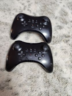 (2 Pack) Wireless Wii U Pro Controllers - Black