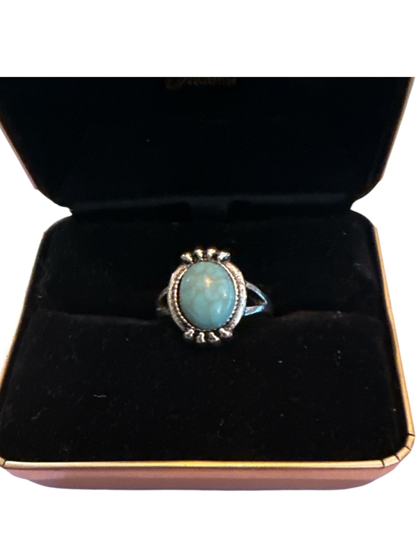 Turquoise And Silver Ring Size 6 1/2