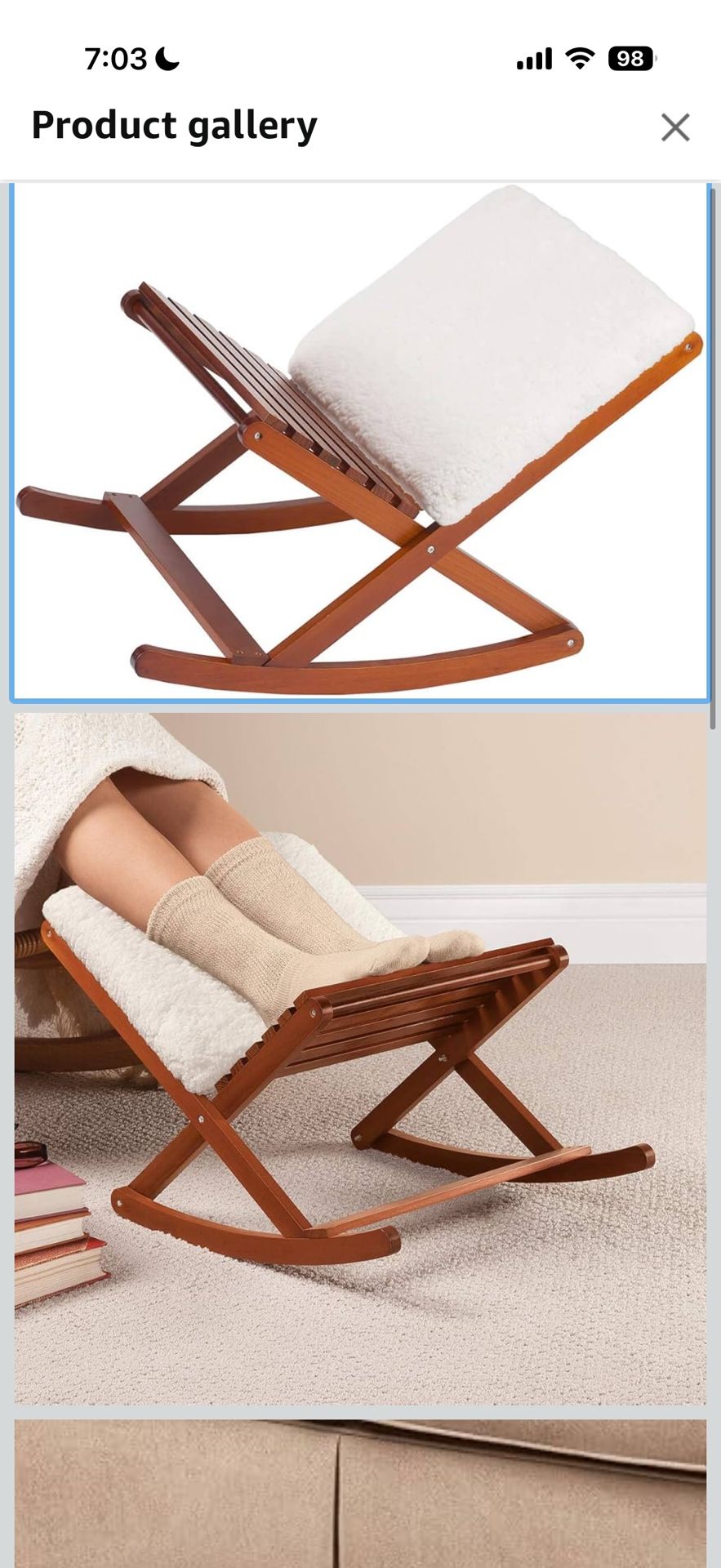 Foldable Rocking Footrest