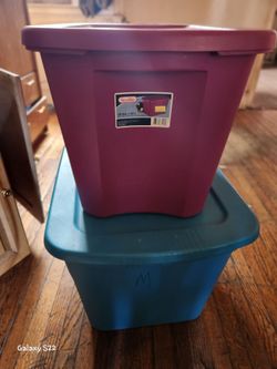 Sterilite 18 Gallon Plastic Storage Totes Set of 2