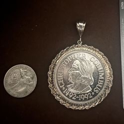 1(contact info removed) 1 Oz 999 Silver Round TOKEN DISCOVERY OF AMERICA  CHRISTOPHER COLUMBUS 