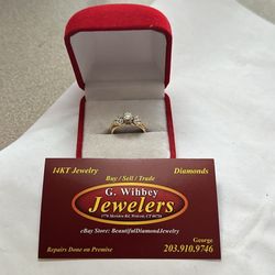 14 Kt Diamond Engagement Ring & Enhancer 