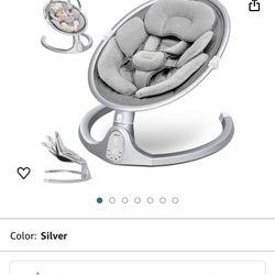 BabyBond Baby Swings for Infants, Bluetooth Infant Swing with 3 Seat Positions, 5 Natural Sway Motion and 5-Point Harness, Portable Baby Swing for Ind