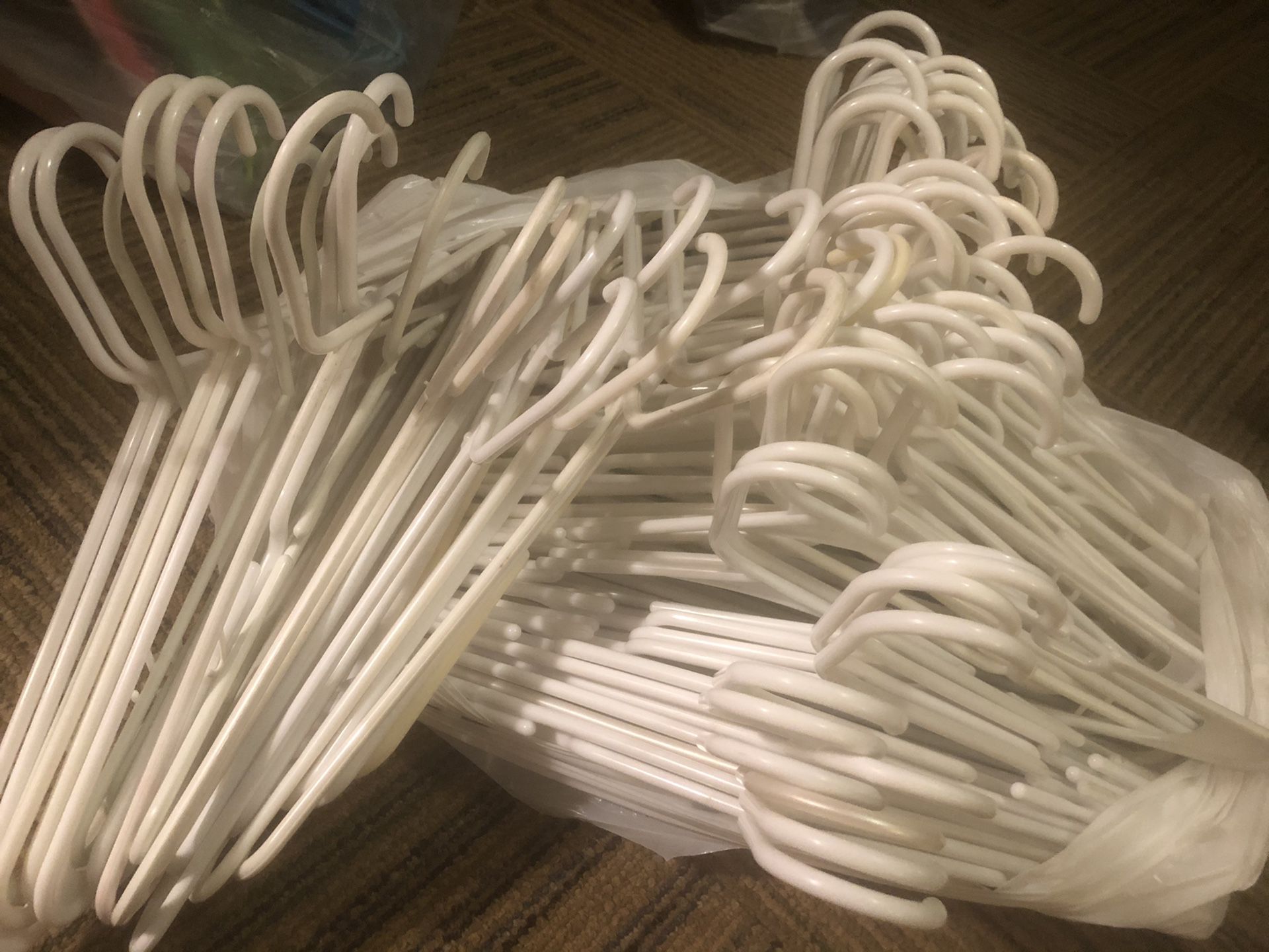 Free white plastic hangers
