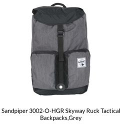 New Sandpiper of California 3002-O-HGR Skyway Ruck Tactical Backpack Grey