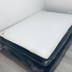 Full size Double sided 9”thick With box spring New! delivery available