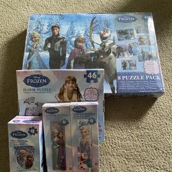 Brand New~ Frozen Elsa Floor Puzzle Pack Tower Puzzle Foil Puzzle