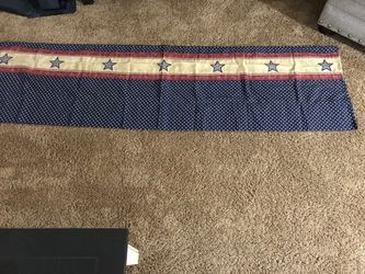 Stars and strip curtain valances
