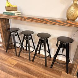 Adjustable bar stools – counter & bar height ($35 each)
