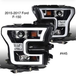 2015 TO 2017 Ford F-150 LED DRL Projector Headlights 